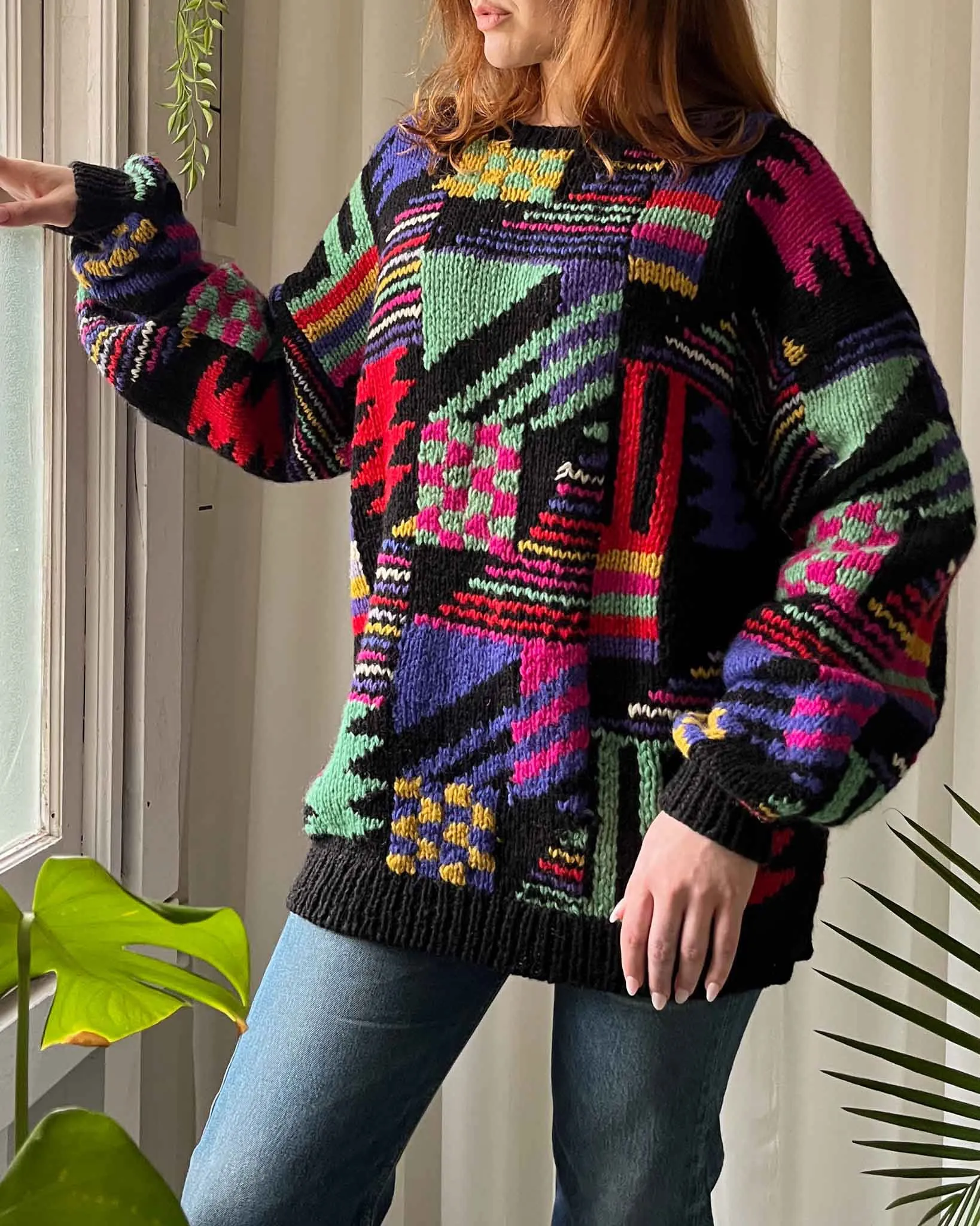 90s Colorful Wool Sweater | M-XL