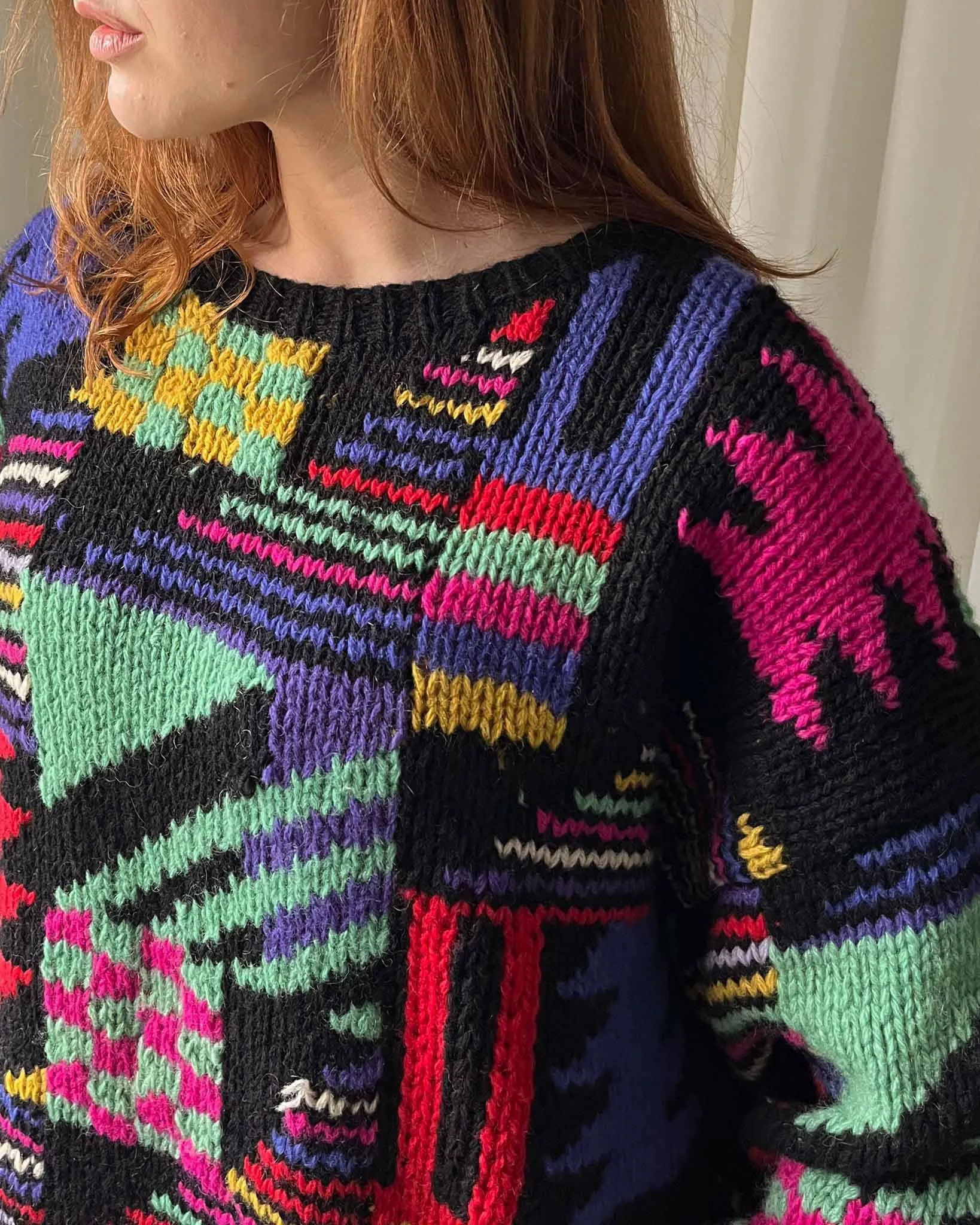 90s Colorful Wool Sweater | M-XL