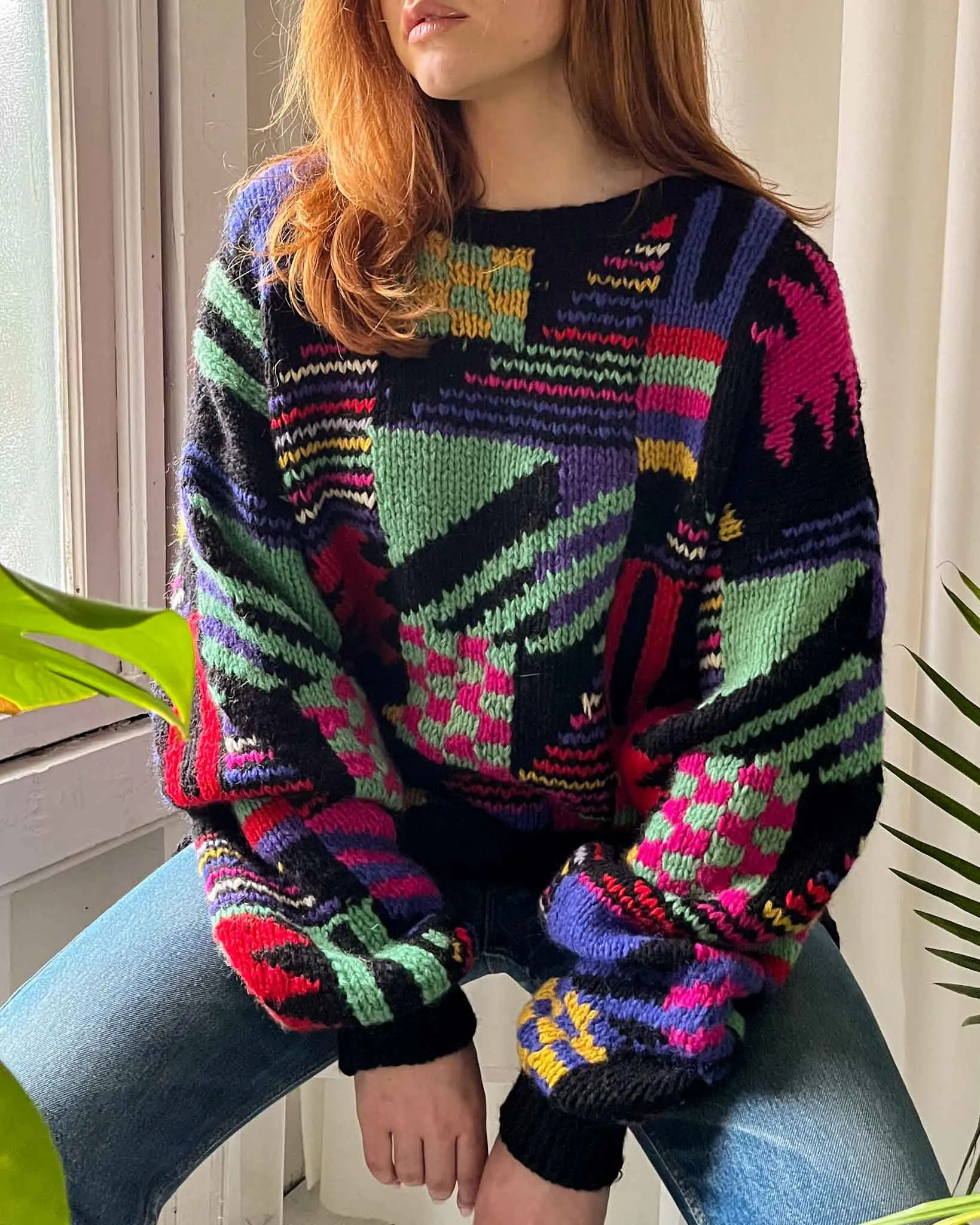 90s Colorful Wool Sweater | M-XL