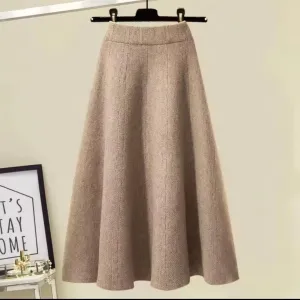 Autumn and Winter Sweater Pullover Knitted Half Skirt  58037