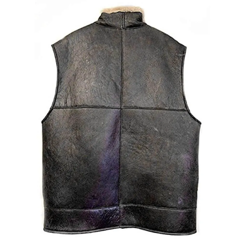 B3 RAF Aviator Shearling Leather Flight Vest