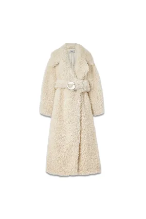 Belted Faux Shearling Coat