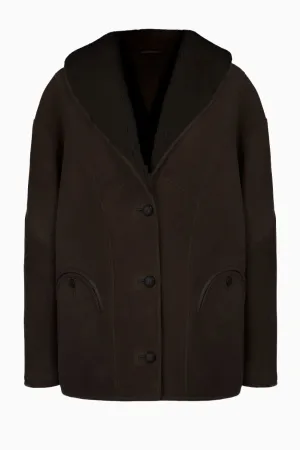 Blazé Milano Tatoosh Shearling Coat - Dark Chocolate