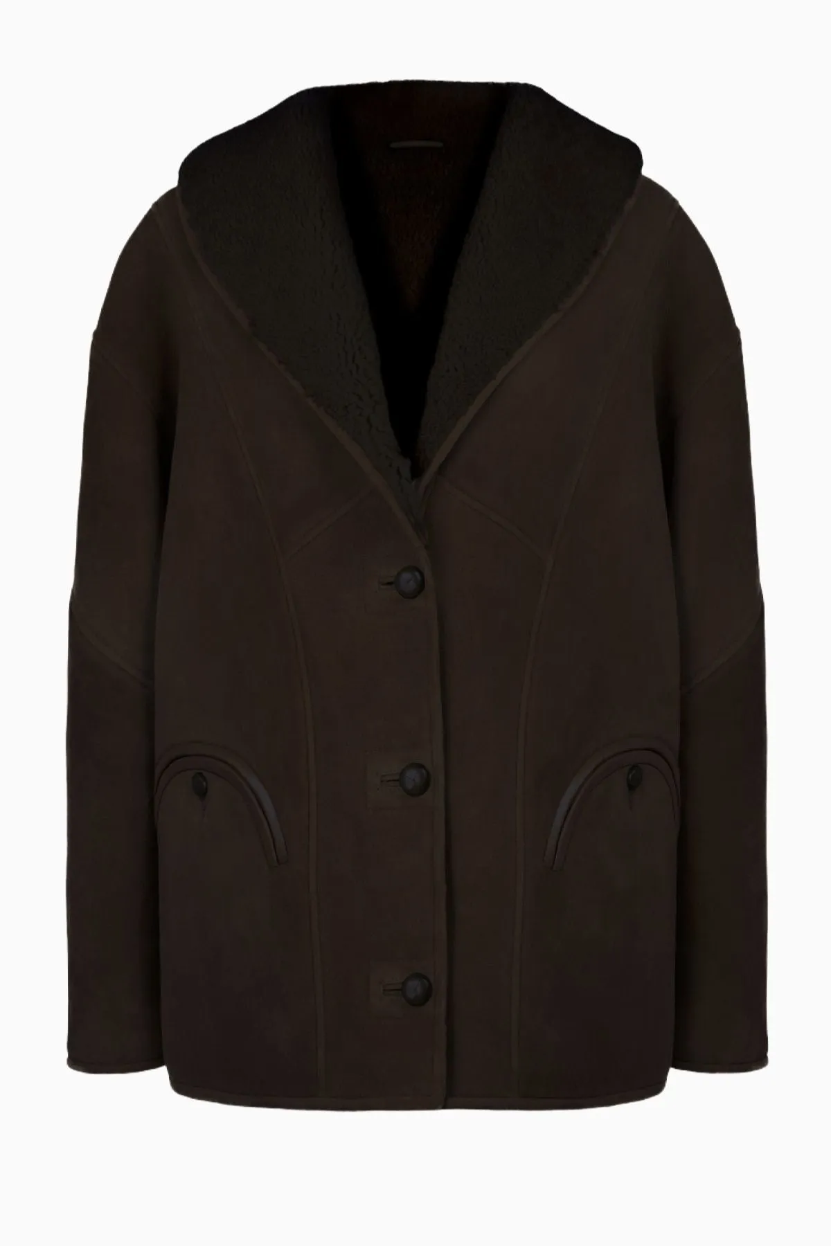 Blazé Milano Tatoosh Shearling Coat - Dark Chocolate