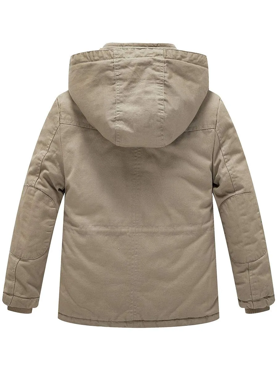 Boy's Winter Warm Puffer Jacket Heavyweight Thicken Cotton Coat