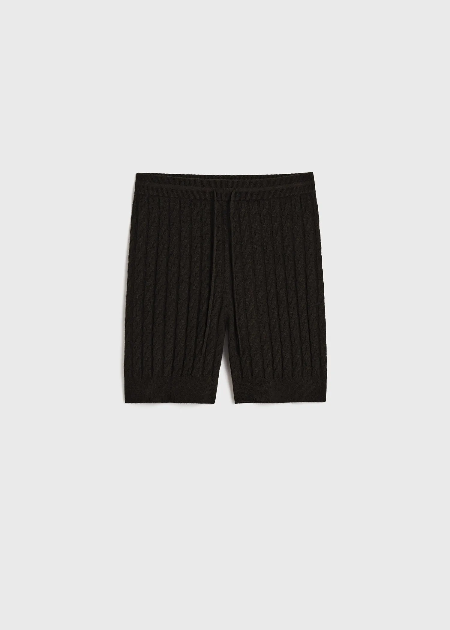 Cable knit shorts espresso