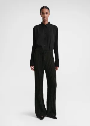 Cable knit trousers espresso