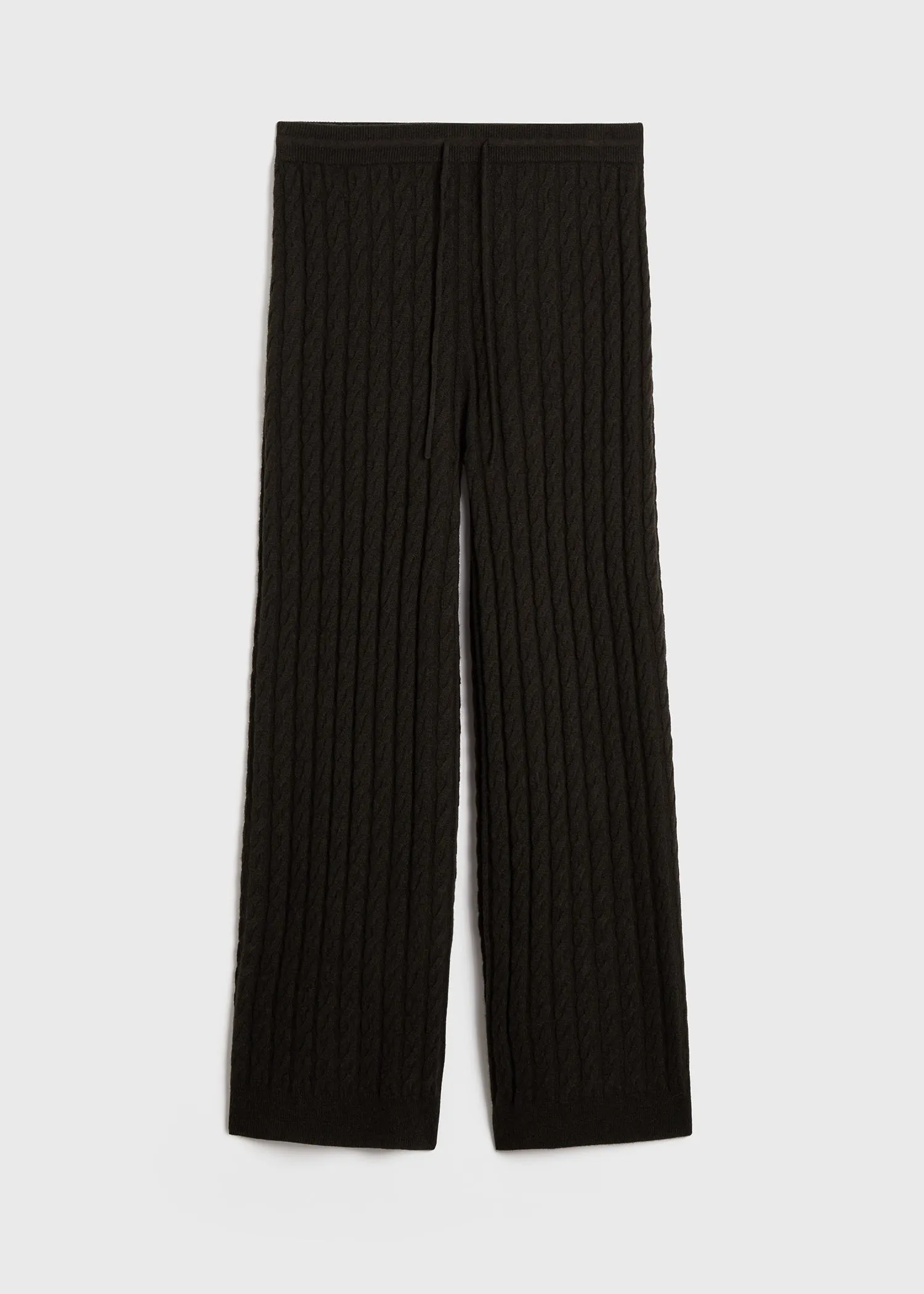 Cable knit trousers espresso