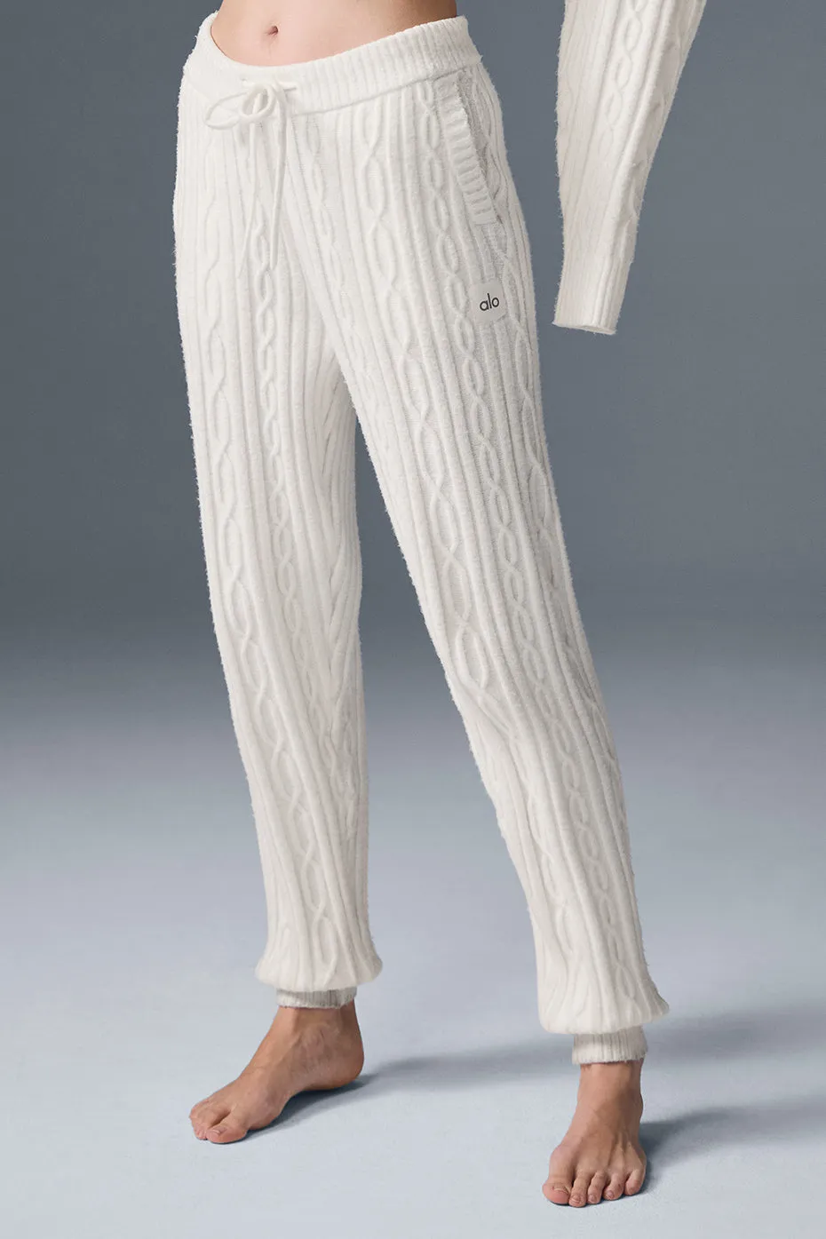 Cable Knit Winter Bliss Pant - Ivory