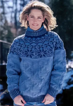 Cables And Fair Isle Yoke Pullover Pattern