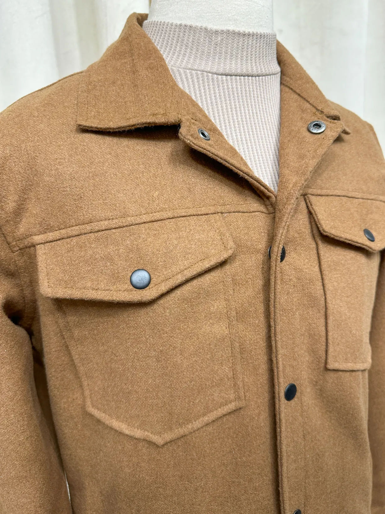 Camel Wool Shacket- Men