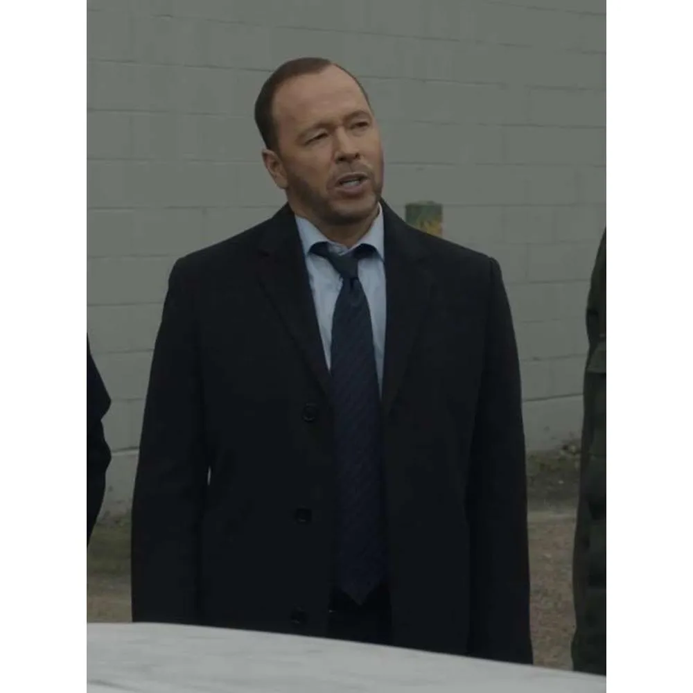 Donnie Wahlberg Blue Bloods Black Wool Coat