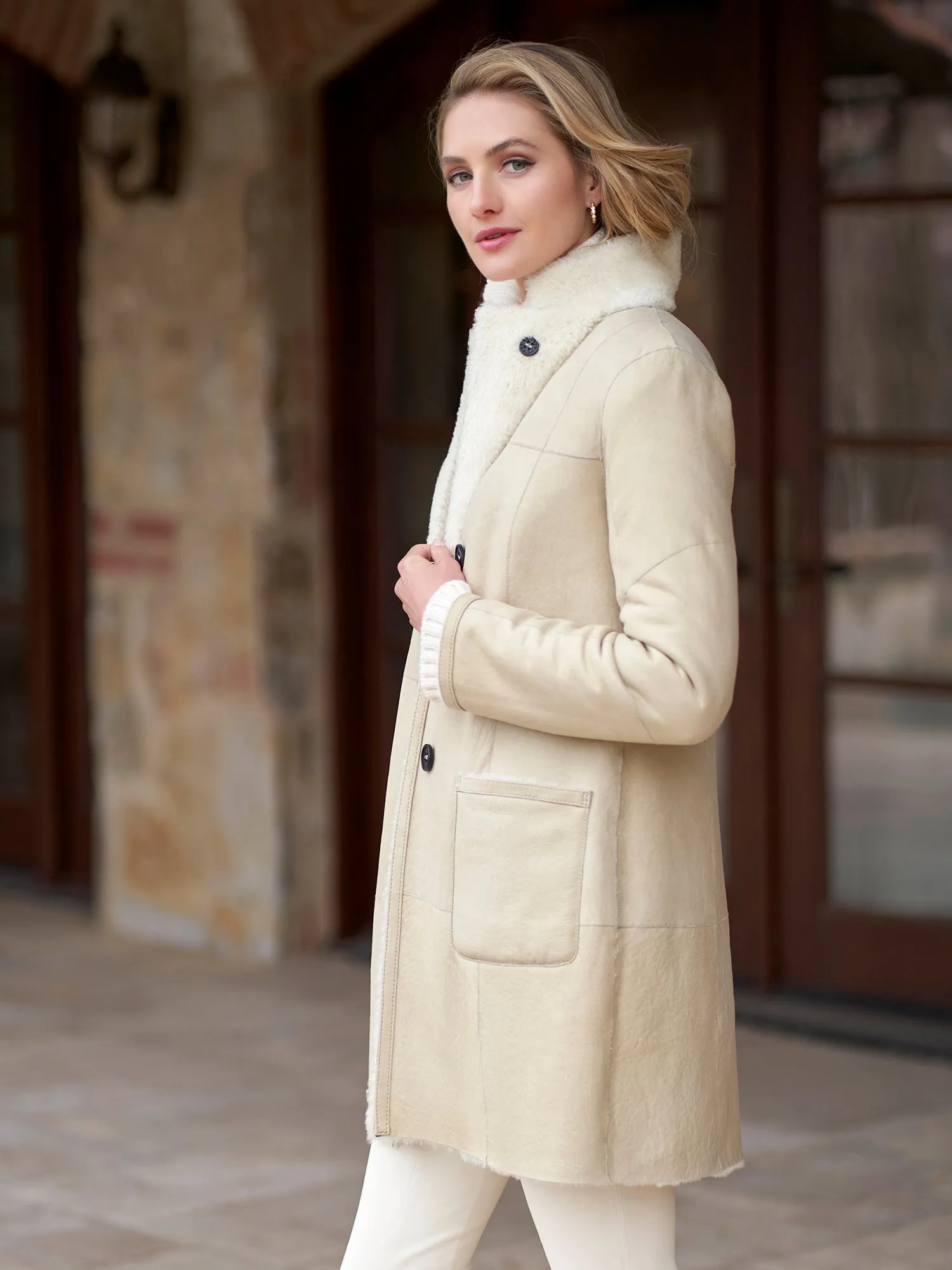 Dunja Reversible Shearling Coat