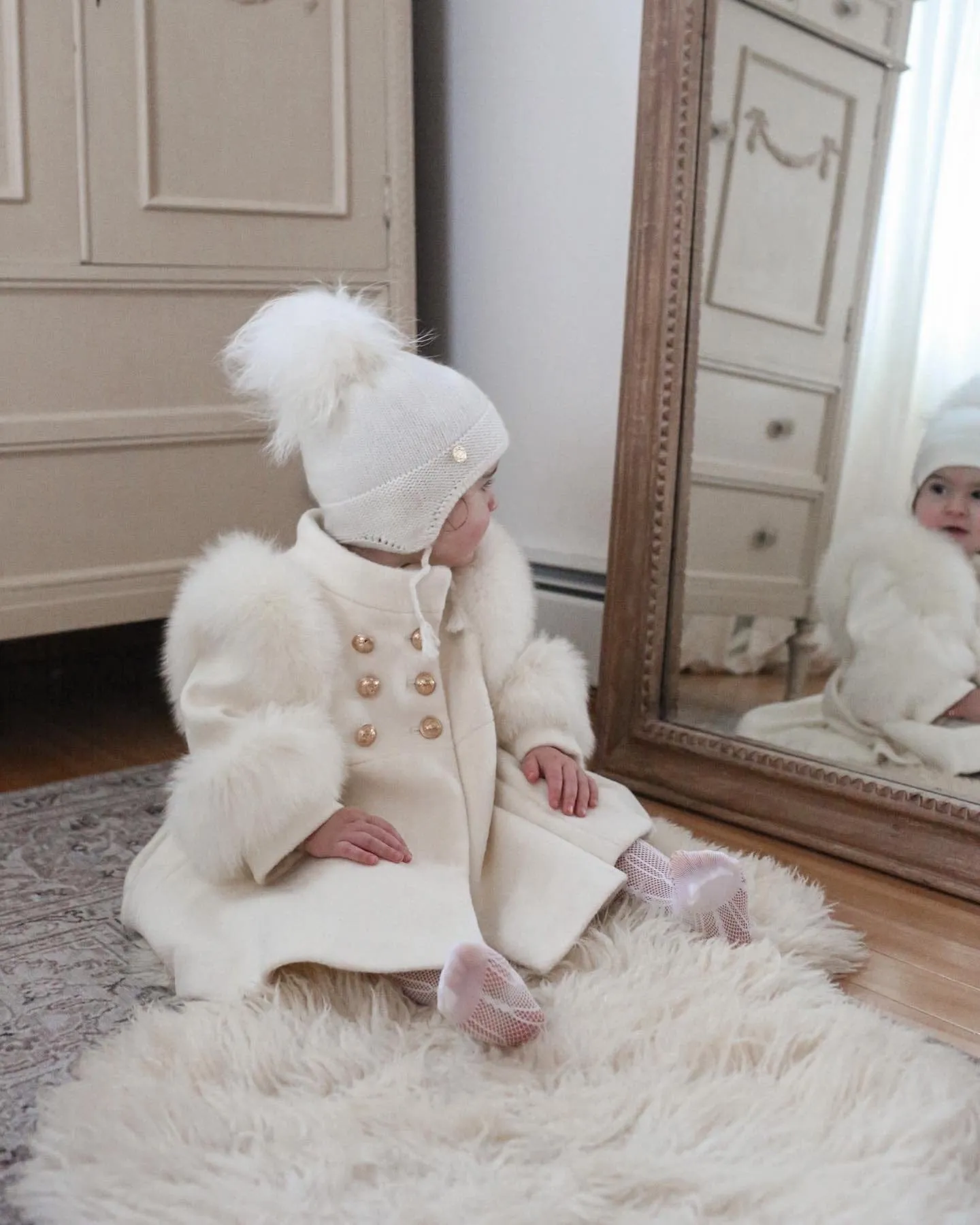 Evie Ivory Wool Coat