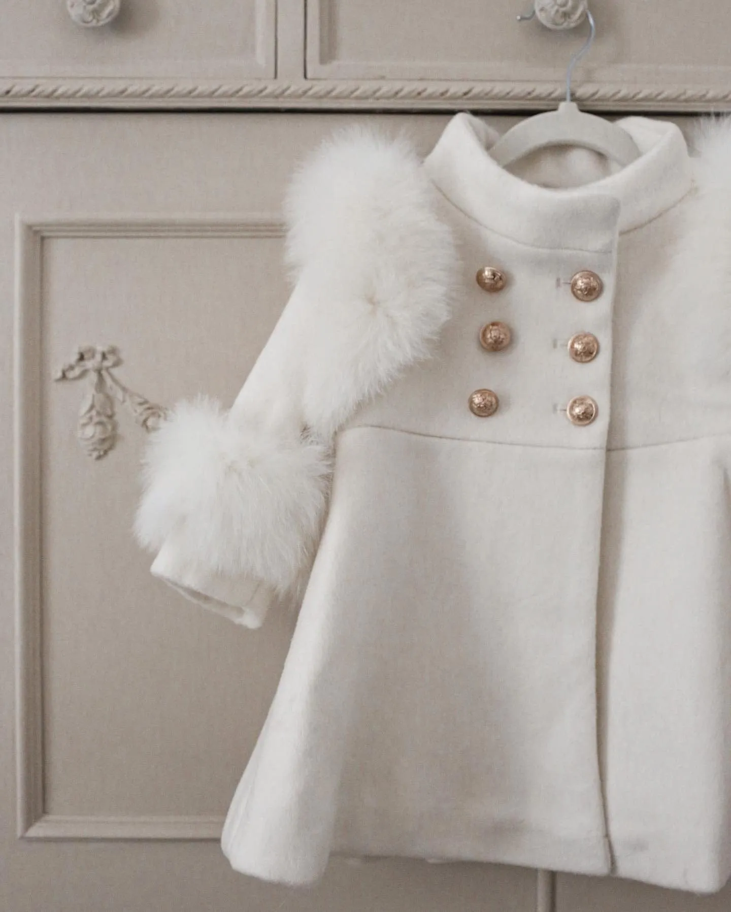 Evie Ivory Wool Coat