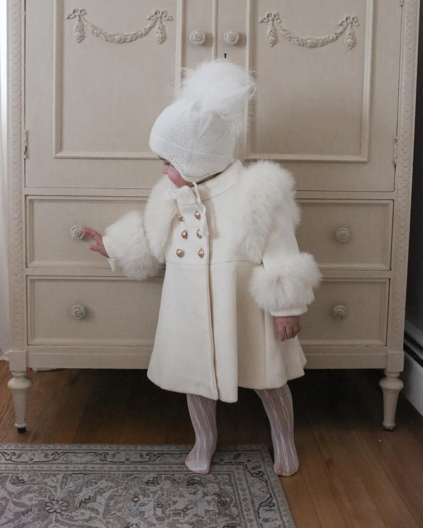 Evie Ivory Wool Coat