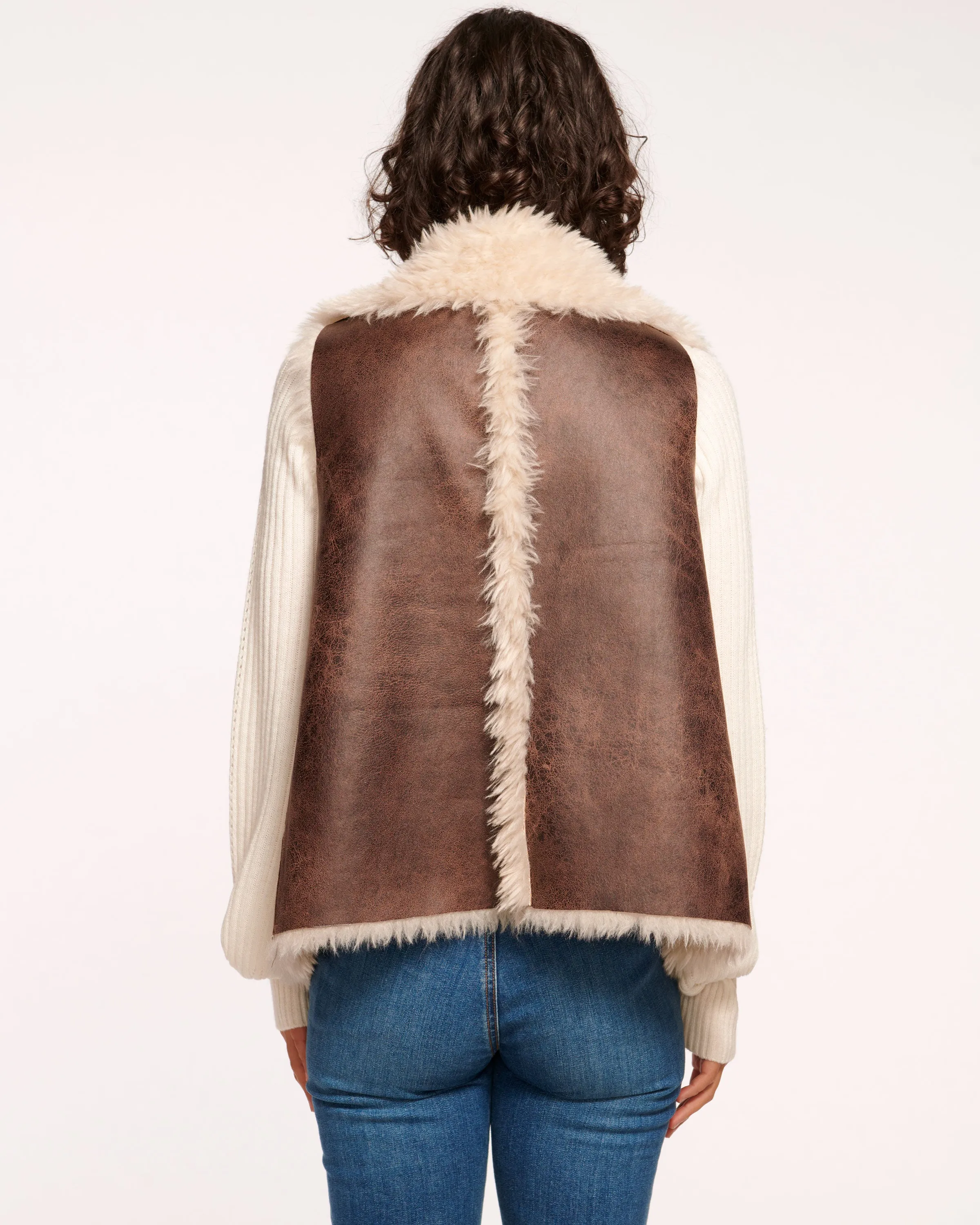 Finney Reversible Faux Shearling Vest