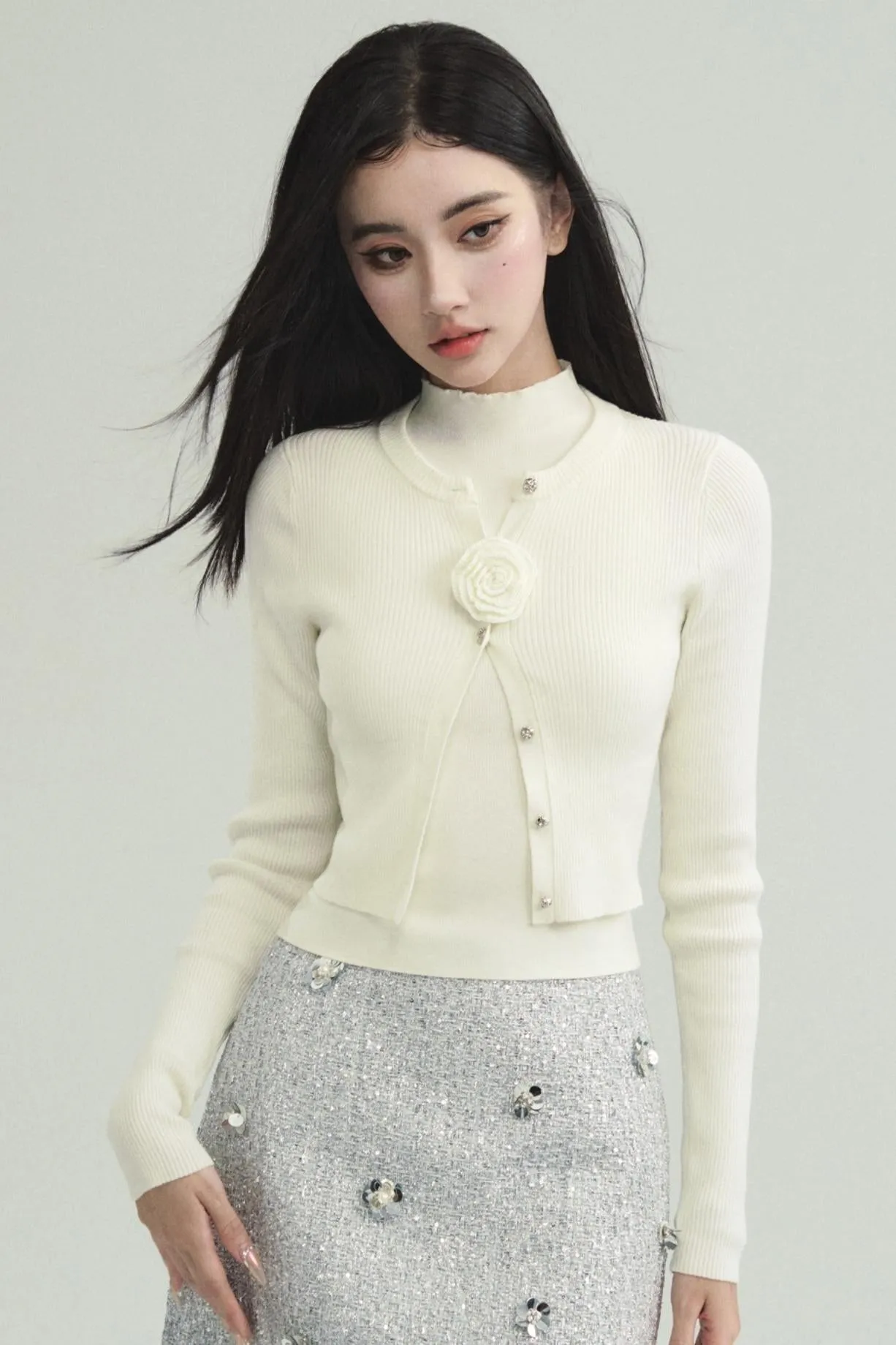 French Knitted Three-Piece Set