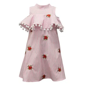 Girls Mock Neck Popover Dress