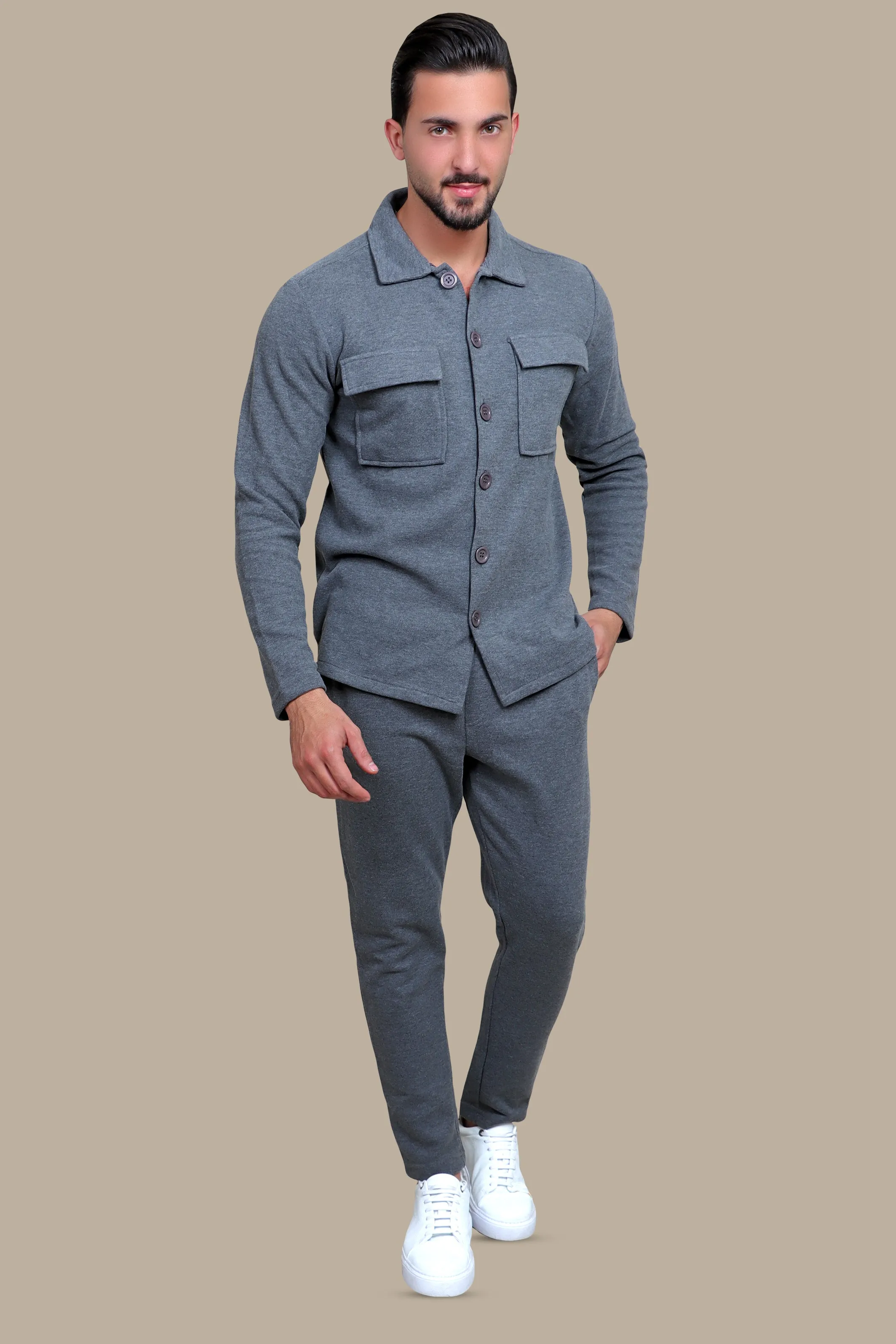 Gray Fleece Tracksuit