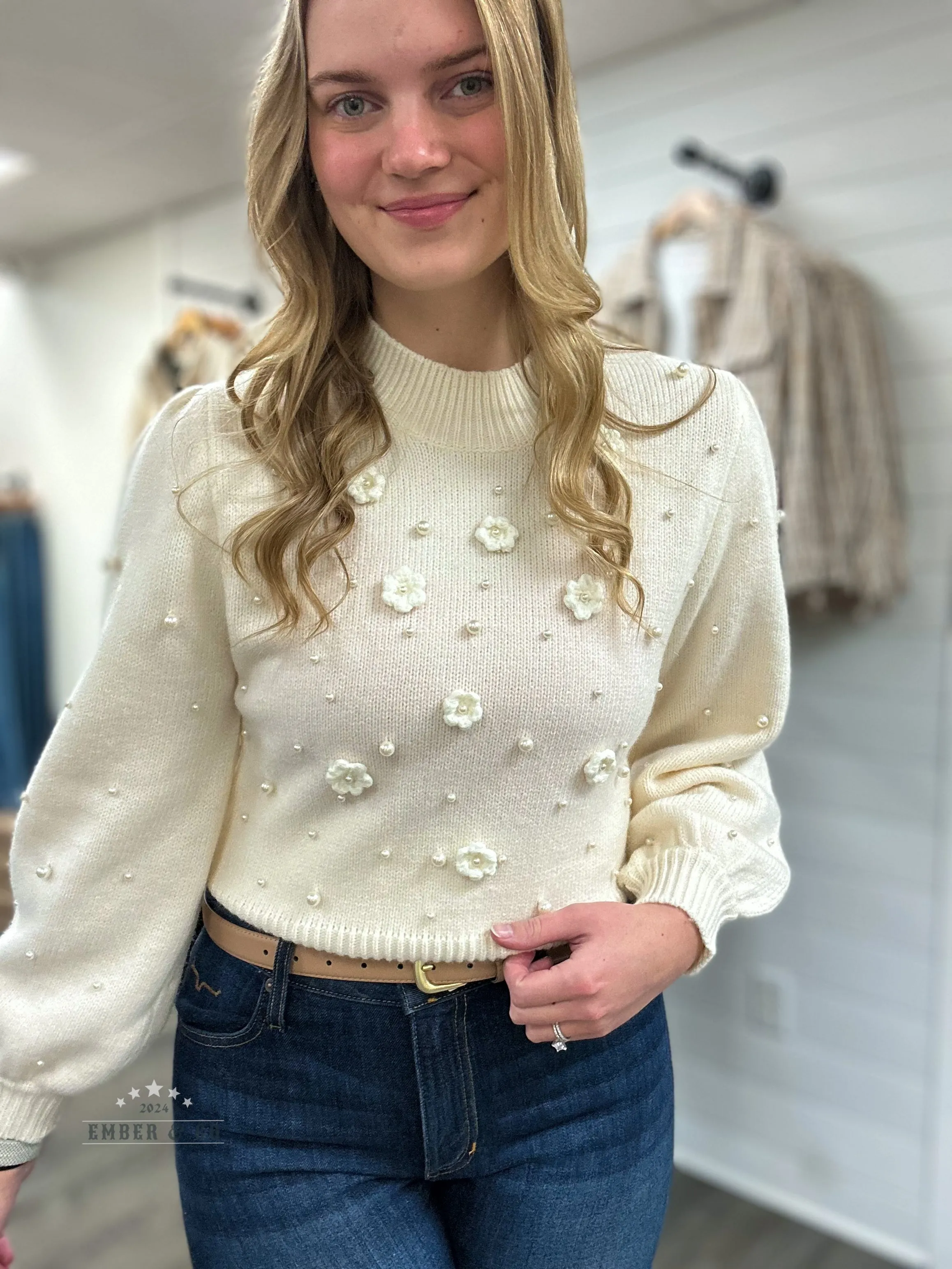 Holiday Mock Neck Sweater