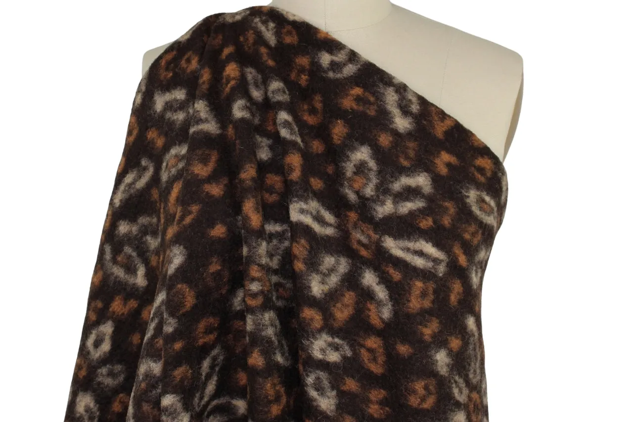 Italian Designer Floral Chunky Sweater Knit - Browns