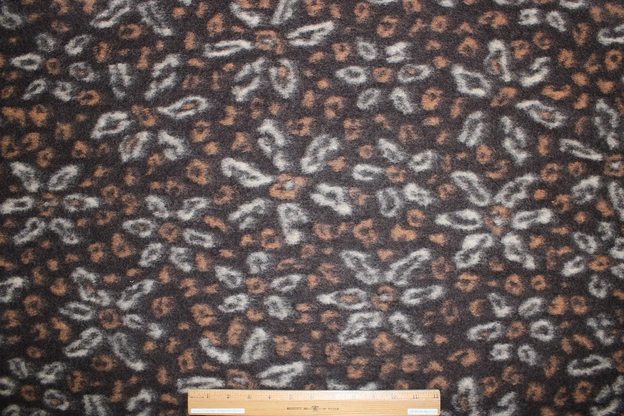 Italian Designer Floral Chunky Sweater Knit - Browns