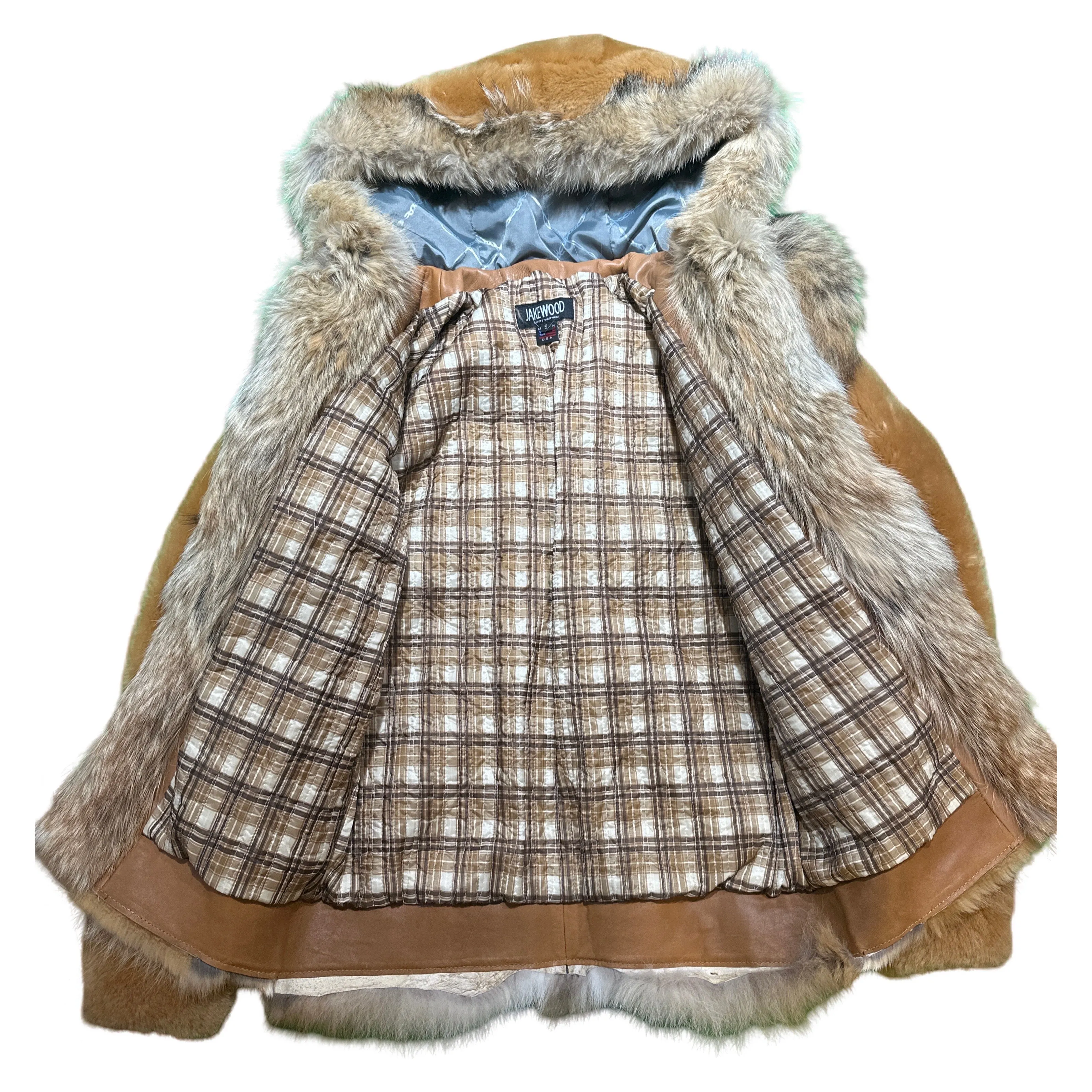 Kashani Natural Fox Tail Hooded Mouton Shearling