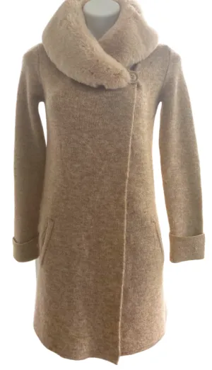 Light Spring Wool Sweater Coat