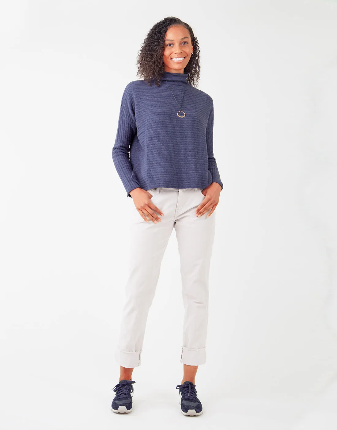 Livia Sweater : Navy Heather