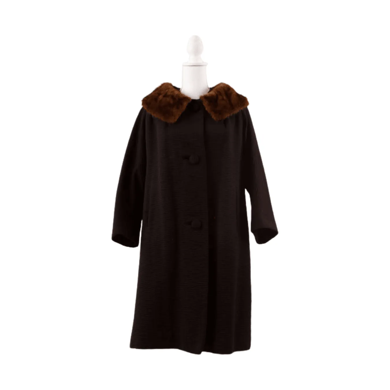 MAISON DE COUTURE 50's Coat with Mink Collar | Size M/L