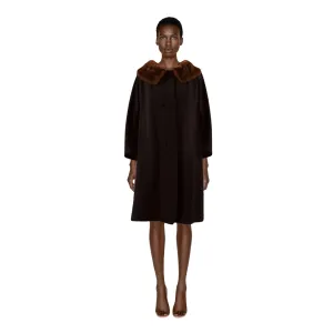 MAISON DE COUTURE 50's Coat with Mink Collar | Size M/L