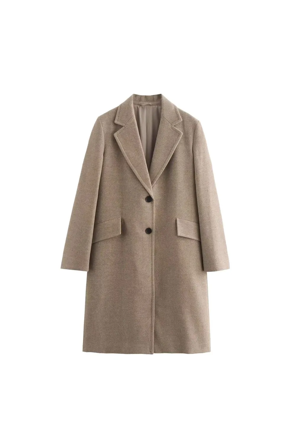 'Maya' Classic Soft Wool Blend Overcoat