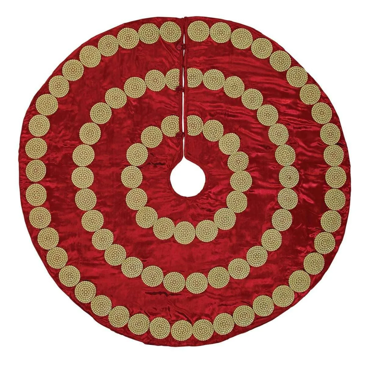 Memories Red Christmas Tree Skirt 48 VHC Brands