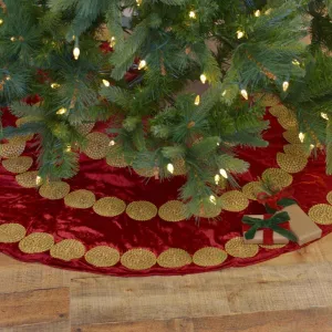 Memories Red Christmas Tree Skirt 48 VHC Brands