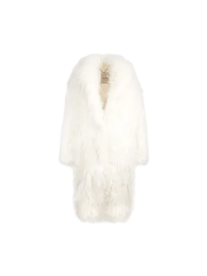 Mohair Fur Single-Breasted Coat