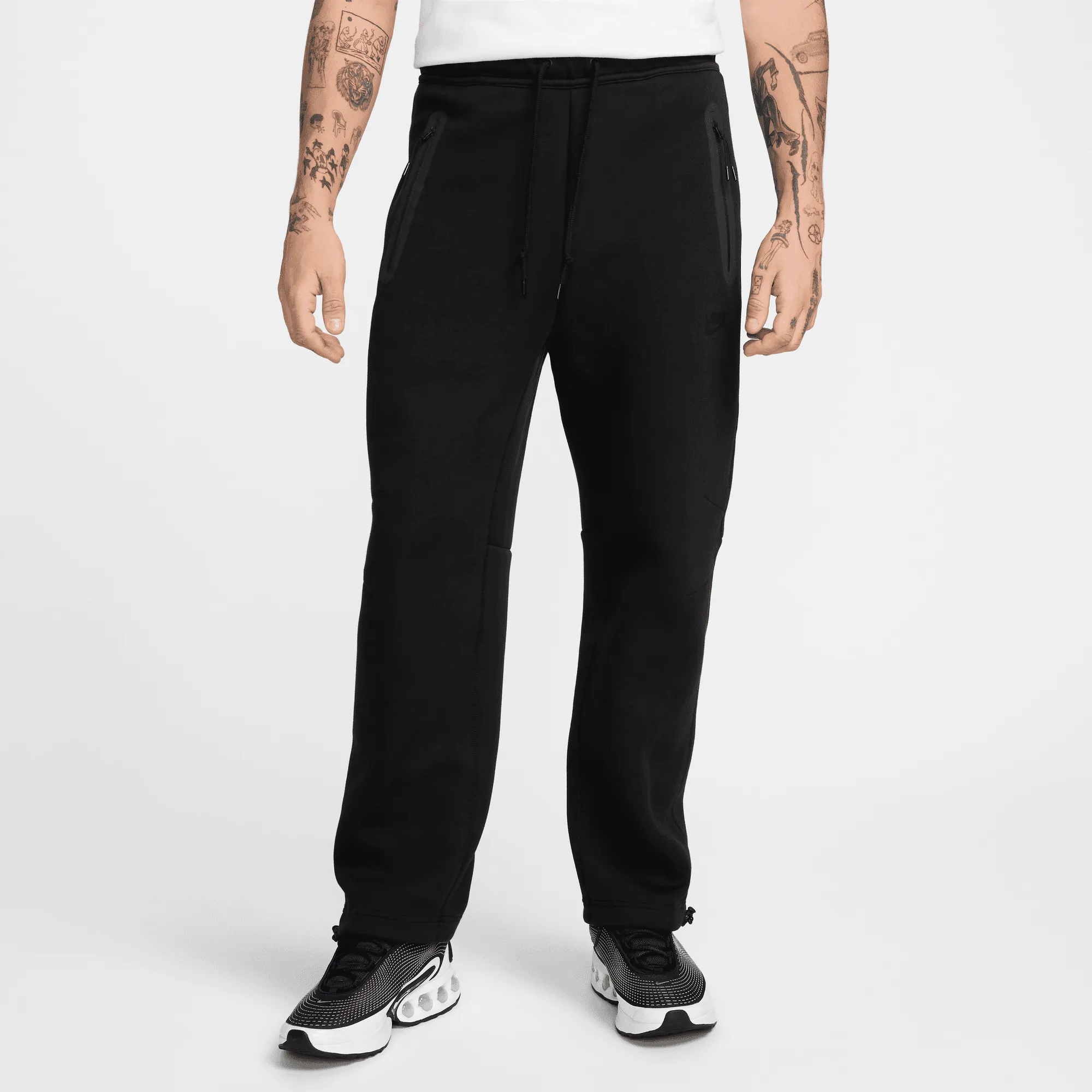 Nike Tech Fleece Black Open-Hem Pants