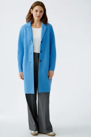 OUI Blue Wool Long Coat