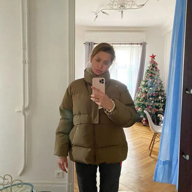 Oversized Quilted Winter Puffer Thick Warm Padded Puff Parka Jacket