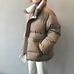 Oversized Quilted Winter Puffer Thick Warm Padded Puff Parka Jacket