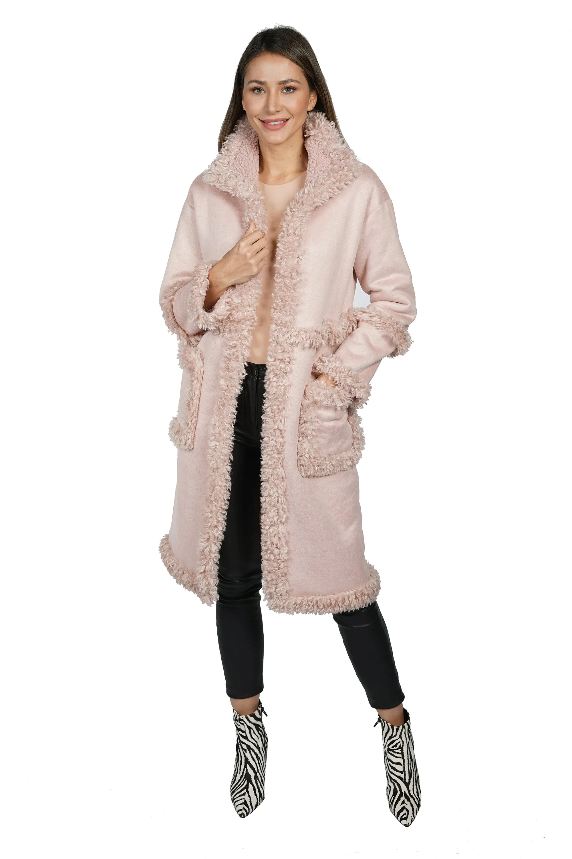 Pamela Shearling Faux Fur Coat