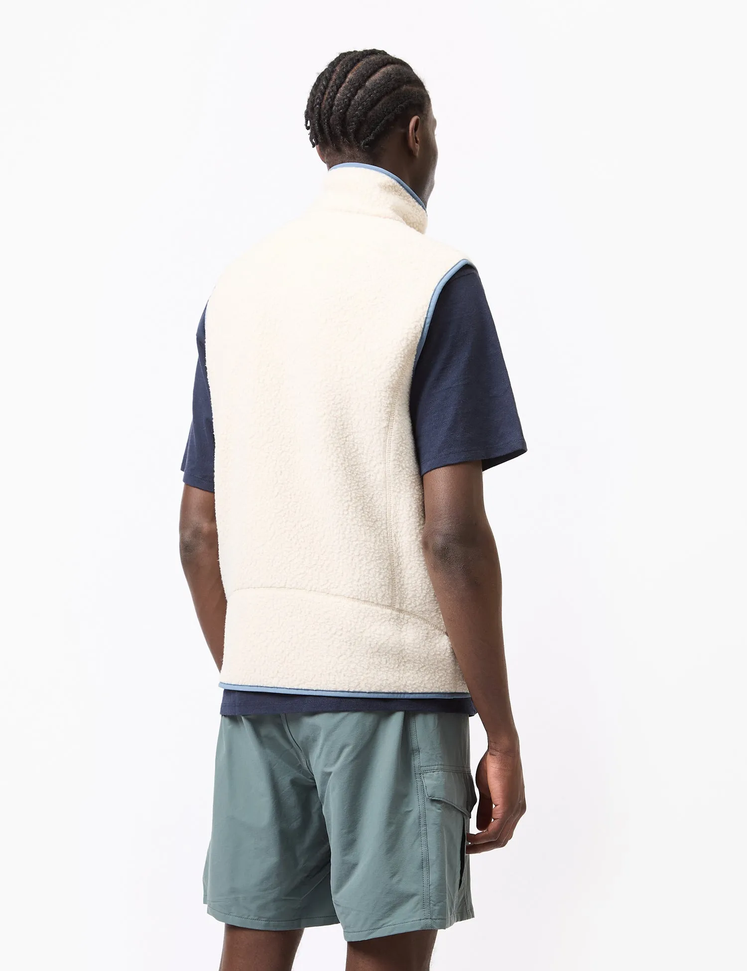 Patagonia Retro Retro Pile Vest - Dark Natural/Utility Blue