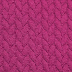 quilted cable matelasse' knit - magenta