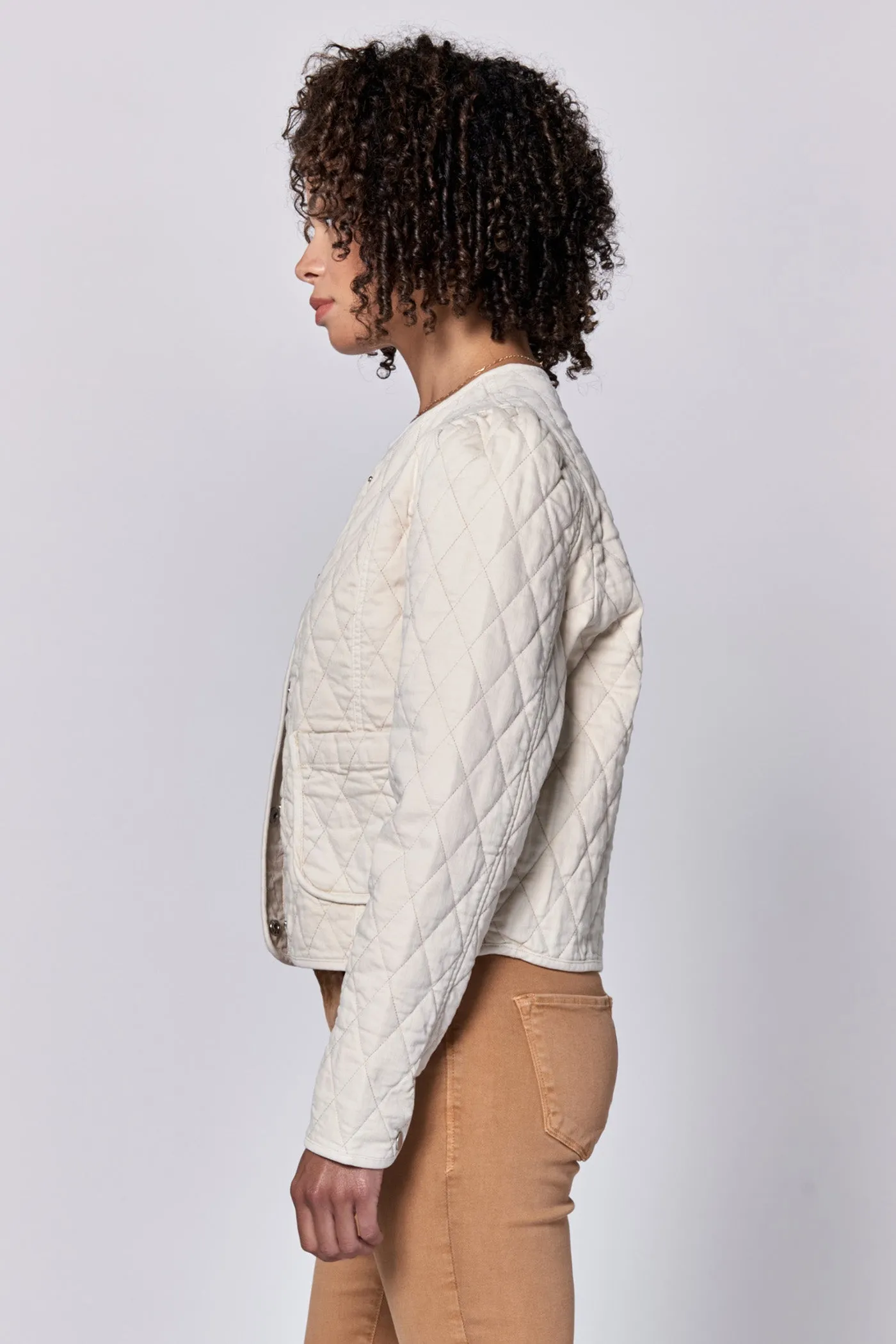 Quilted Puff Sleeve Jacket