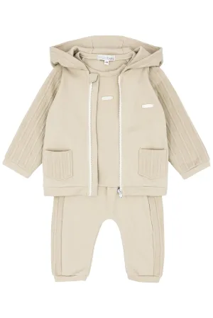 "Brodie" Beige 3-Piece Tracksuit