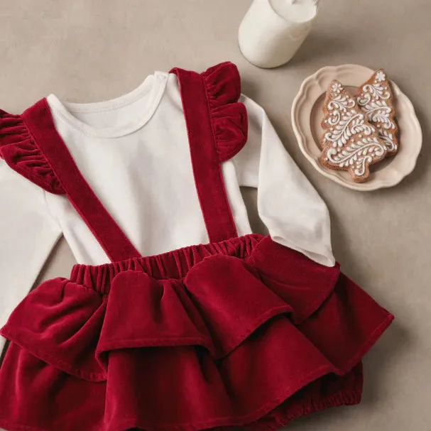 Red Velvet Jumper Skirt