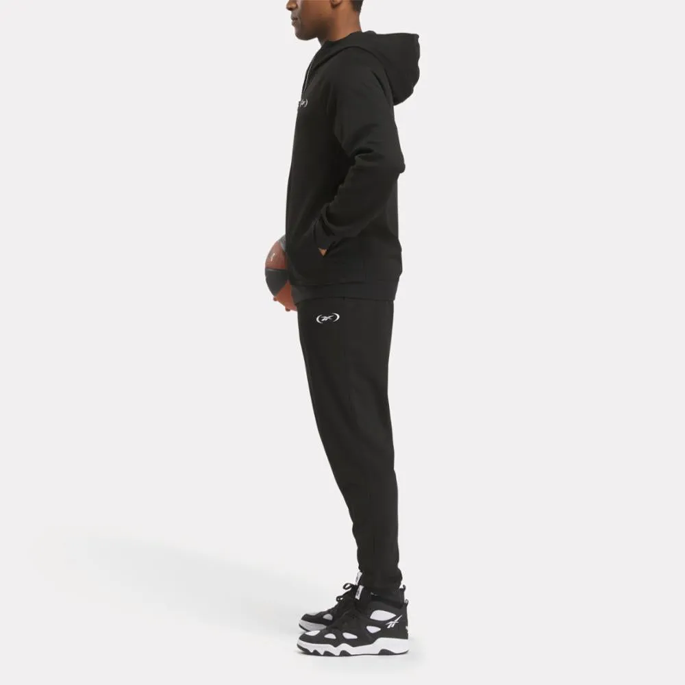 Reebok Apparel Men Basketball Full-Zip Hoodie BLACK