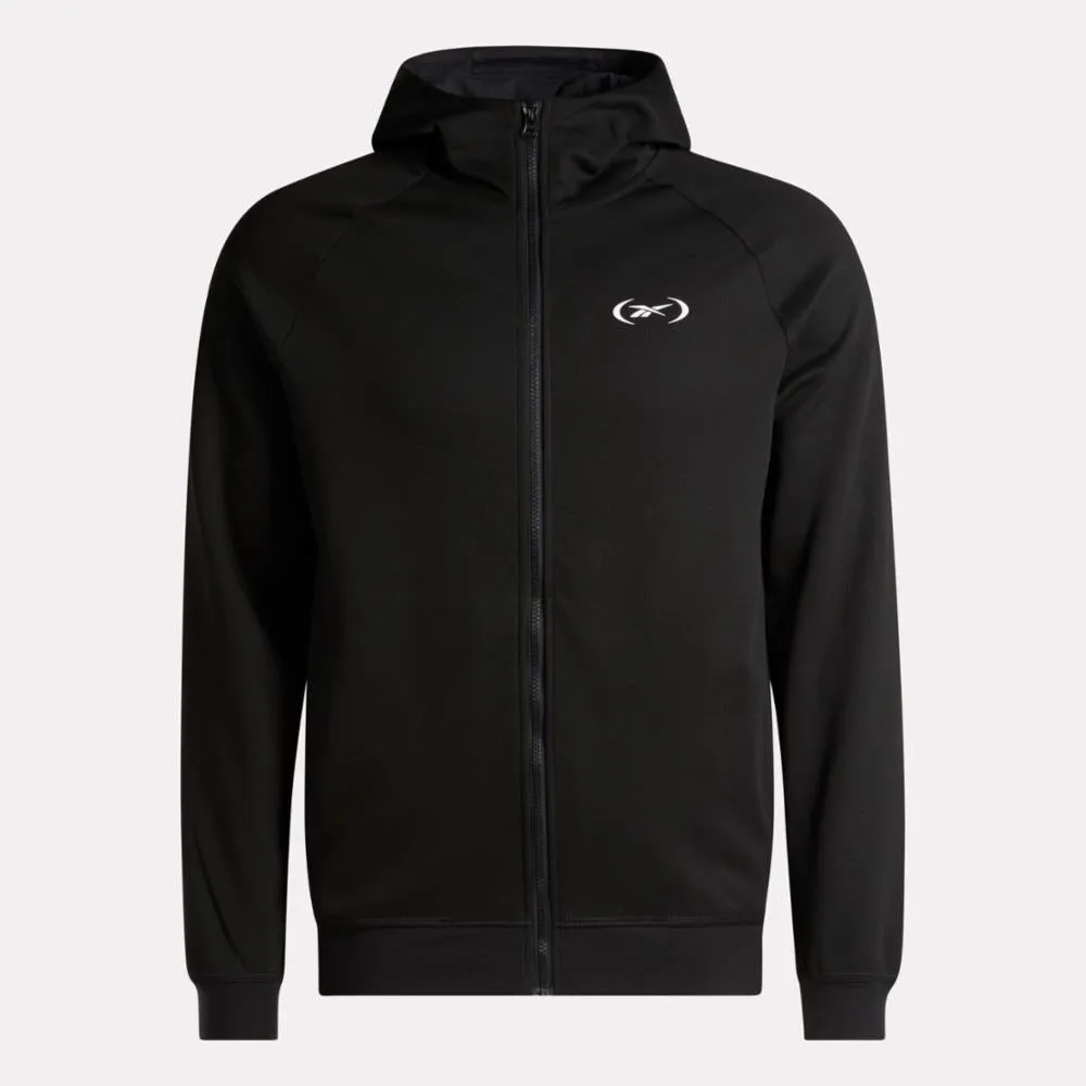 Reebok Apparel Men Basketball Full-Zip Hoodie BLACK