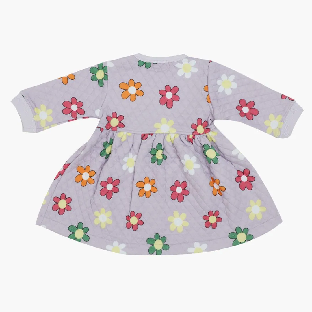 Snuggle Puff - Quilted Full sleeve Frock and pants for girls