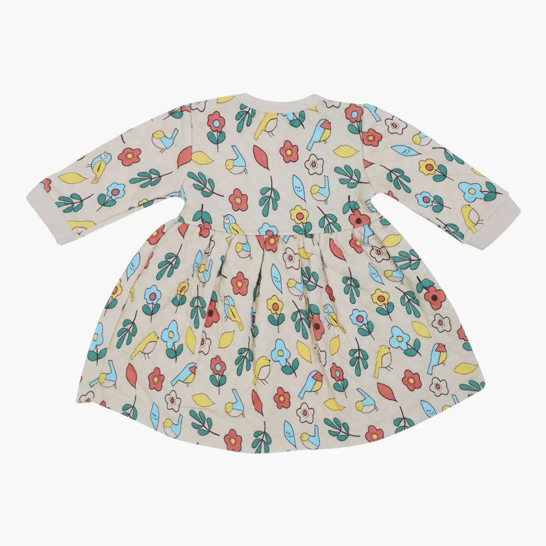 Snuggle Puff - Quilted Full sleeve Frock and pants for girls